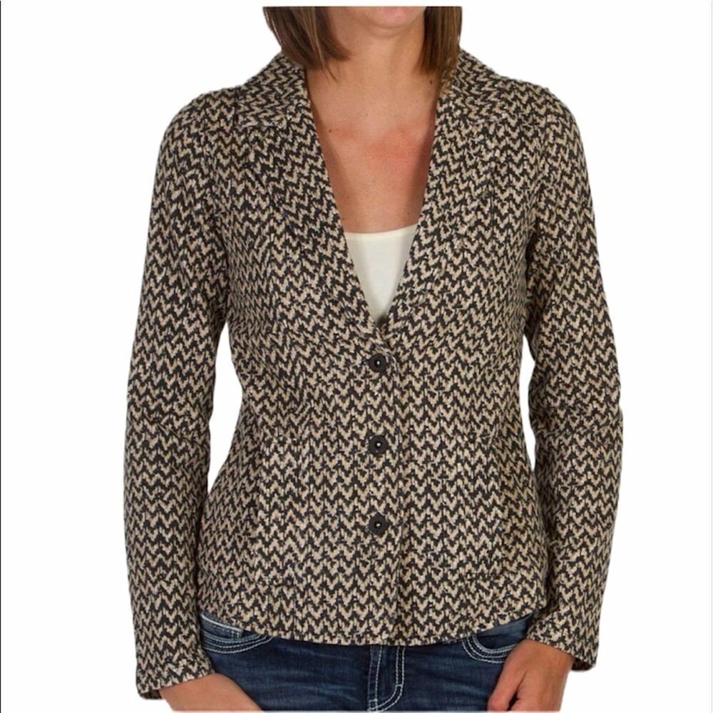 Hurley‎ Winchester Chevron Print Blazer Tan Small